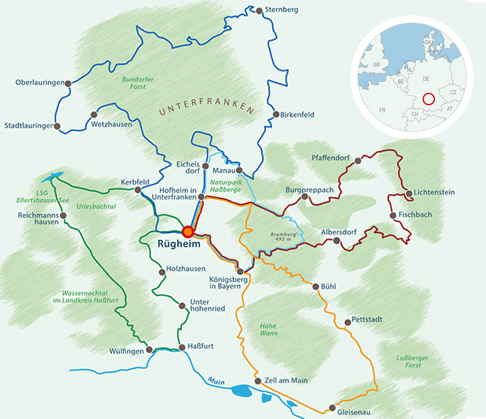 Map Gravel Bike Tour Haßberge